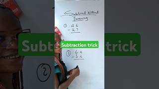subtraction trick. subtract without borrowing. #mathshorts #mathtricks #maths