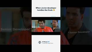 When junior developer handles the code 🤣 #webdesignmemes #websiteredesign #memes