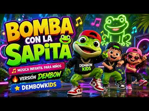 BOMBA CON LA SAPITA 🐸 (Dembow Version) (Musica infantil) (Canciones infatiles)