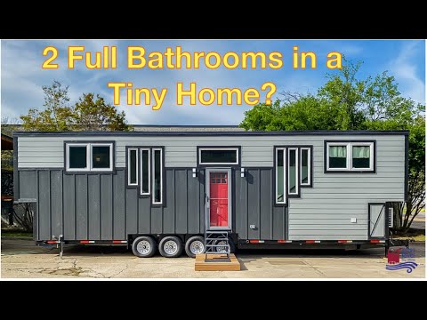 2 Bathrooms + 2 Stand up Bedrooms in this Tiny Home on Wheels!