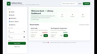 Library Management System Website in HTML and  CSS.  single page website for FY students