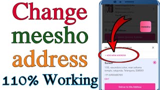 How to change meesho address/meesho address change/change meesho address/kalyan tech