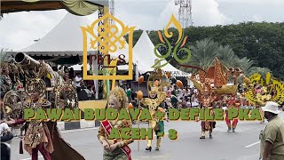 WOW!! PAWAI BUDAYA & DEFILE IKUT MERIAHKAN PKA ACEH KE - 8 TAHUN 2023