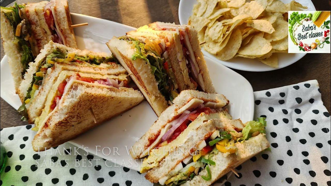 Club Sandwich breakfast recipe Club Sandwich Kaise banaye? Learn