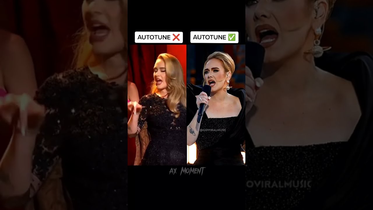 Adele Autotune Vs No Original Video