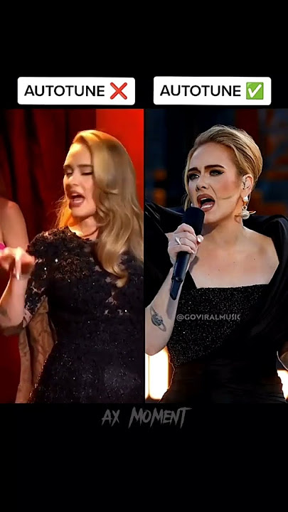 Adele🍷❤️Autotune vs no autotune (original video)#adele #autotune