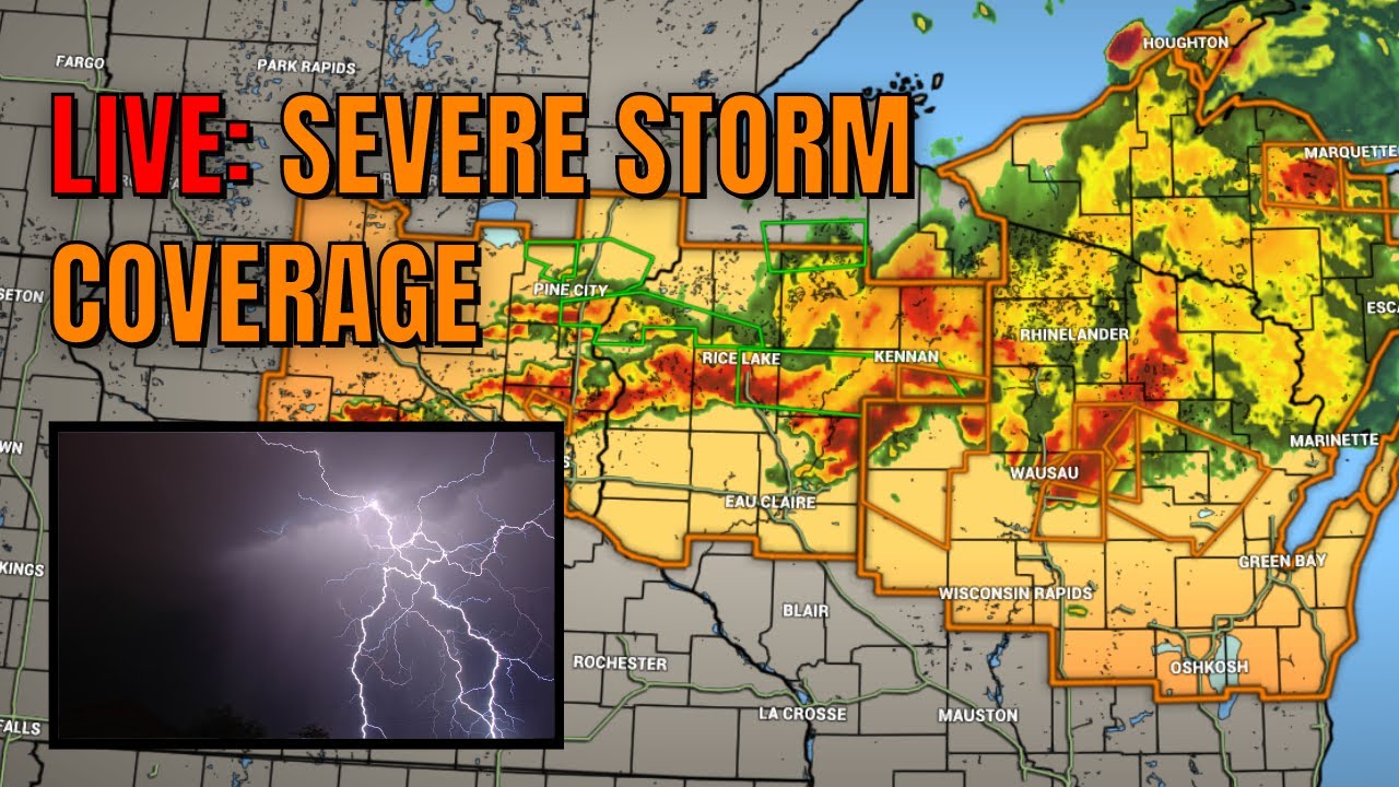 LIVE: SEVERE WEATHER THREAT in the upper Midwest tonight - YouTube