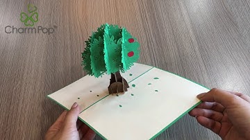Apple tree pop up card 1 - Amazing pop up cards from CharmPop Cards