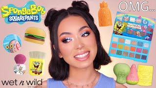 NEW WET N WILD SPONGEBOB MAKEUP COLLECTION REVIEW | FULL FACE FIRST IMPRESSIONS & TUTORIAL