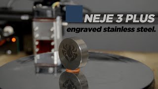 Neje 3 Plus engraved stainless steel.