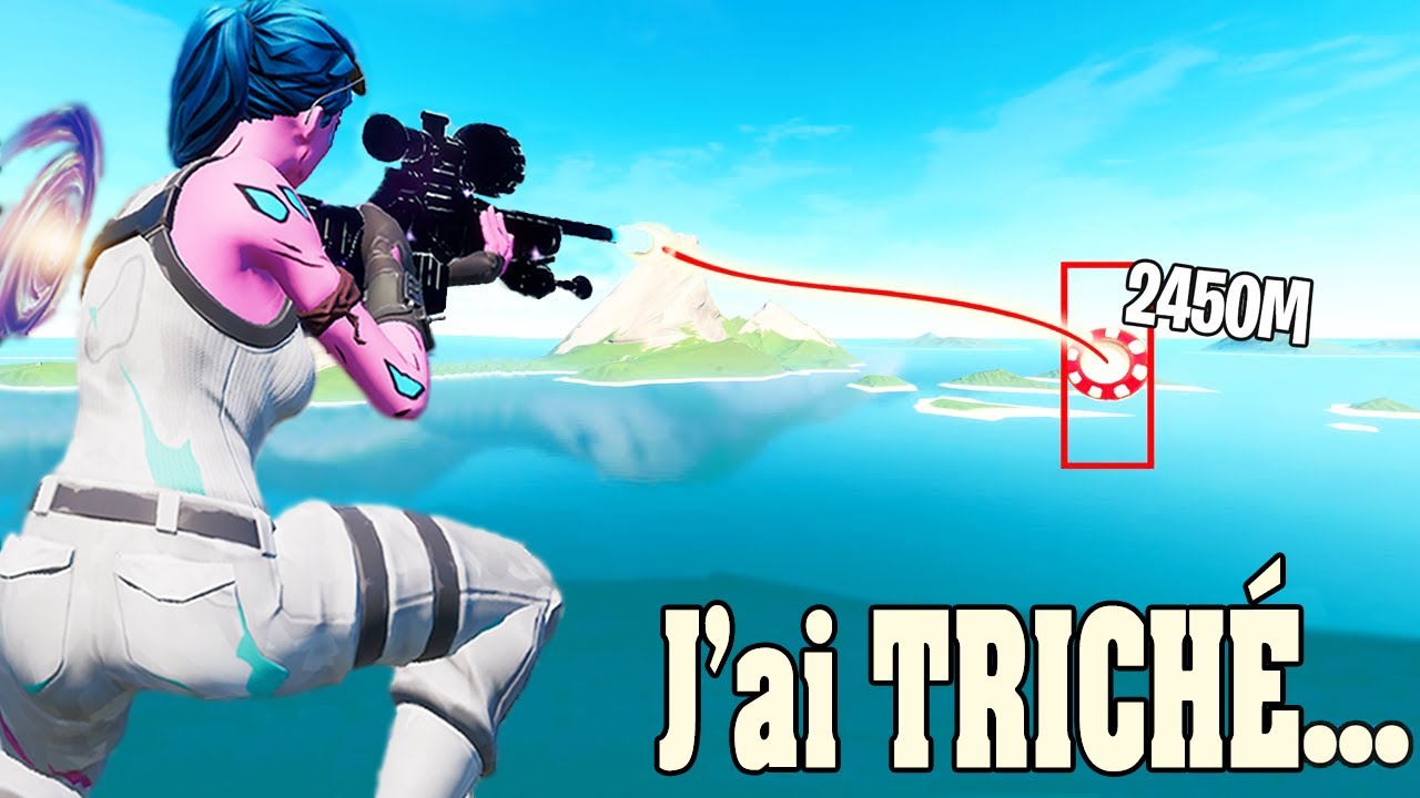 J'ai TRICHÉ dans un CHALLENGE TRICKSHOT à 10.000 VBUCKS sur Fortnite... (il pète un câble)