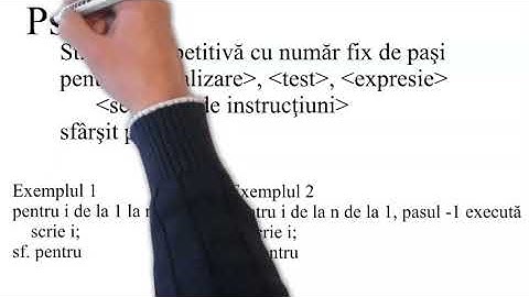 Structuri repetitive pseudocod