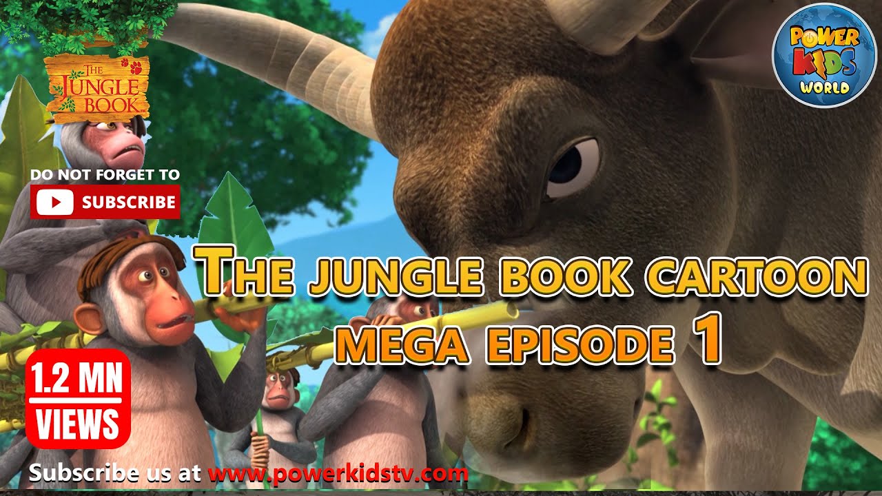 The jungle book story Mega Episode  Animated movie  Cartoon  English stories  Cartoon series