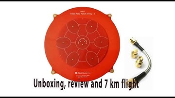 150mm Triple Feed Patch 5.8GHz 14dBi Pagoda Array FPV Antenna and 7KM flight