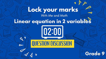 Linear equation in 2 variables Grade 9