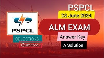PSPCL ALM 2024 SOLUTION | ALM EXAM Answer Key | Alm exam solution | Electrical