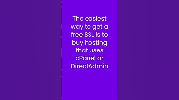 How to get a free SSL certificate?