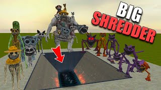 ZOONOMALY MONSTERS AND POPPY PLATYTIME CHAPTER 3 IN SHREDDER in Garry's Mod!