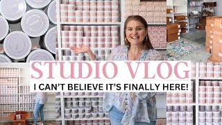 day in the life studio vlog: pallet delivery, organizing my largest order yet