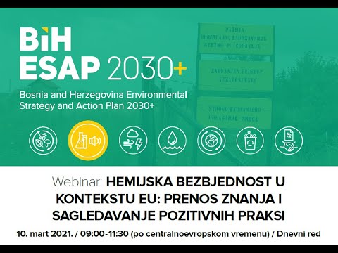 BiH ESAP webinars: Hemijska sigurnost u kontekstu EU: Razmjena znanja i pregled pozitivnih praksi