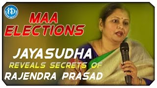 Jaysudha Reveals Secrets Of Rajendra Prasad - Maa Elections Press Meet