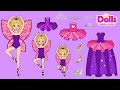 🧚‍♀️🙌👗👸💛💙💚TOOTH FAIRY PAPER DOLLS DOLLHOUSE & DOLLS DRAWING & PLAYING