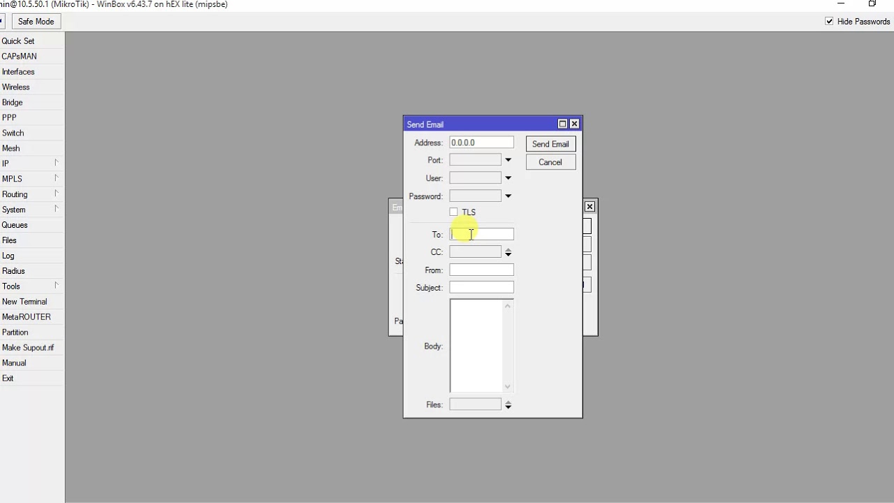cara setting kirim email di mikrotik work 100 %