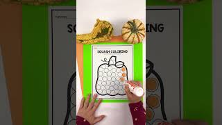Fall Dot Art Coloring Pages for Kids #preschool #kindergarten #fall #dotart