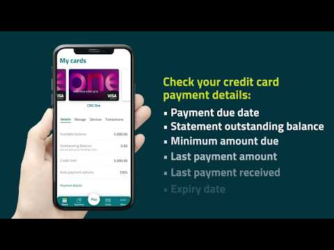 How To View Your Credit Card Details Through CBD Mobile App