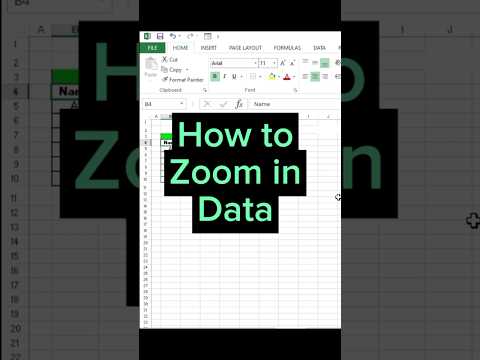 Excel's Hidden Zooming Trick Revealed! #zoomin #exceltips