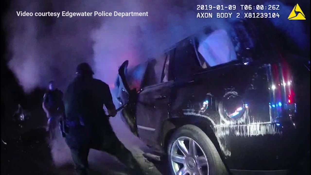 Officer, deputy team up to rescue man from burning vehicle in Edgewater ...