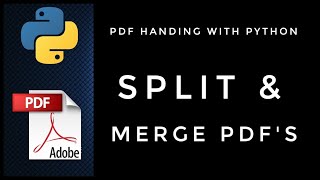 Split & Merge pdf files | PDF handling with python | #pyGuru
