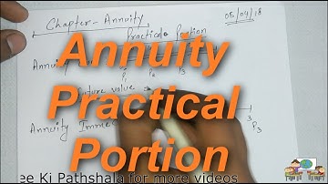 Annuity practical portion | Formula based sums | By Free Ki Pathshala