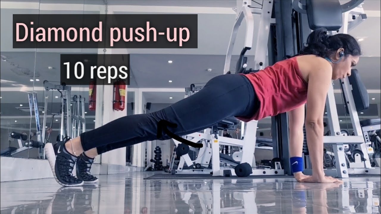 Diamond pushups, 10 reps, short video - YouTube