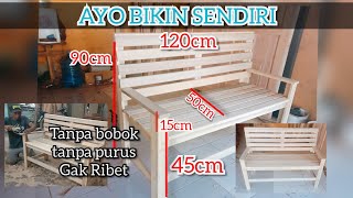 Cara Membuat kursi kayu sederhana minimalis #TukangKayu