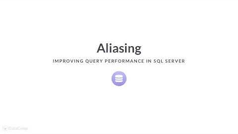 SQL Tutorial: Aliasing