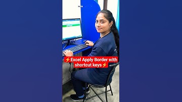 Excel Apply Border With Shortcut Keys 🔥😲 #viral #excel #exceltips #computer