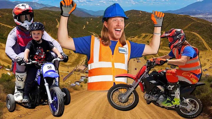 🏍️ Handyman Hal Rides Dirt Bikes | Motocross Fun for Kids