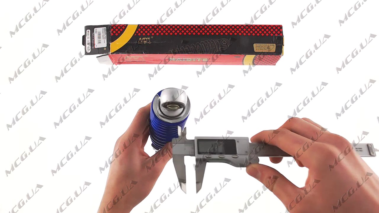 Амортизатор   JOG   265mm, регулируемый   (синий металлик)   NDT [A-640]