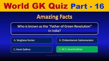 World GK Quiz Important Questions and Answers Part-16 || Amazing Facts