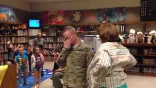 Young Soldier returns early from Afghanistan surprises his mom at work