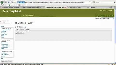 Using the Syllabus tool in mySakai