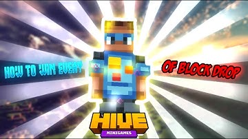 HOW TO WIN EVERY MATCH OF BLOCK DROP (MCPE THE HIVE)