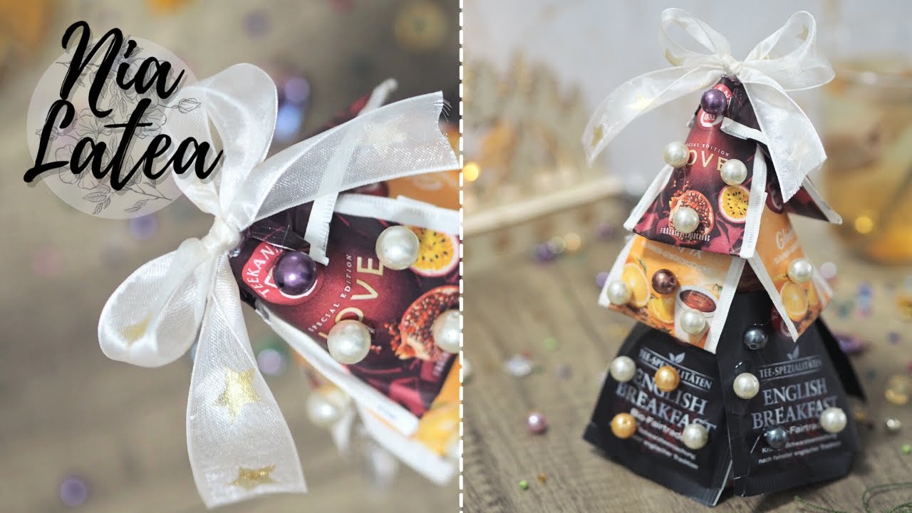 Tee-Tannenbäumchen I Christbaum zum Verschenken I Last Minute Geschenkidee