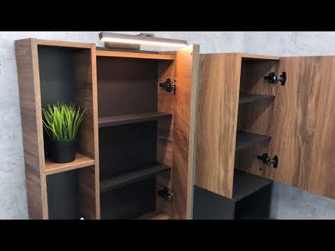 Зеркальный шкаф Comforty Штутгарт 60 4151036 Дуб темно-коричневый Зеркальный шкаф Comforty Штутгарт 60 4151036 Дуб темно-коричневый