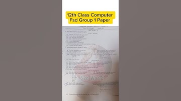 12th Class Computer fsd board group 1 paper 2025 2nd year Computer paper group 1