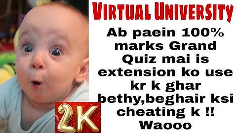 V.u Grand quiz and get 100% marks..