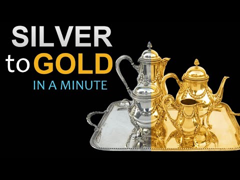 How to convert silver into gold quickly and easily in photoshop tutorial by DLC ventures