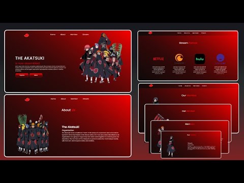 Designing Animated Anime Website using HTML , CSS & JavaScript. - YouTube