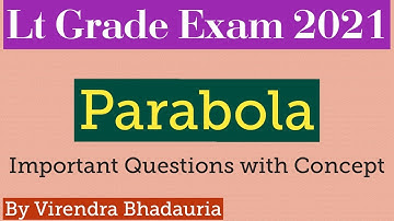 Parabola - Conic Section for Lt Grade/class 11th/IIT JEE/PGT/TGT/GIC